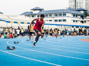 Man Running Track