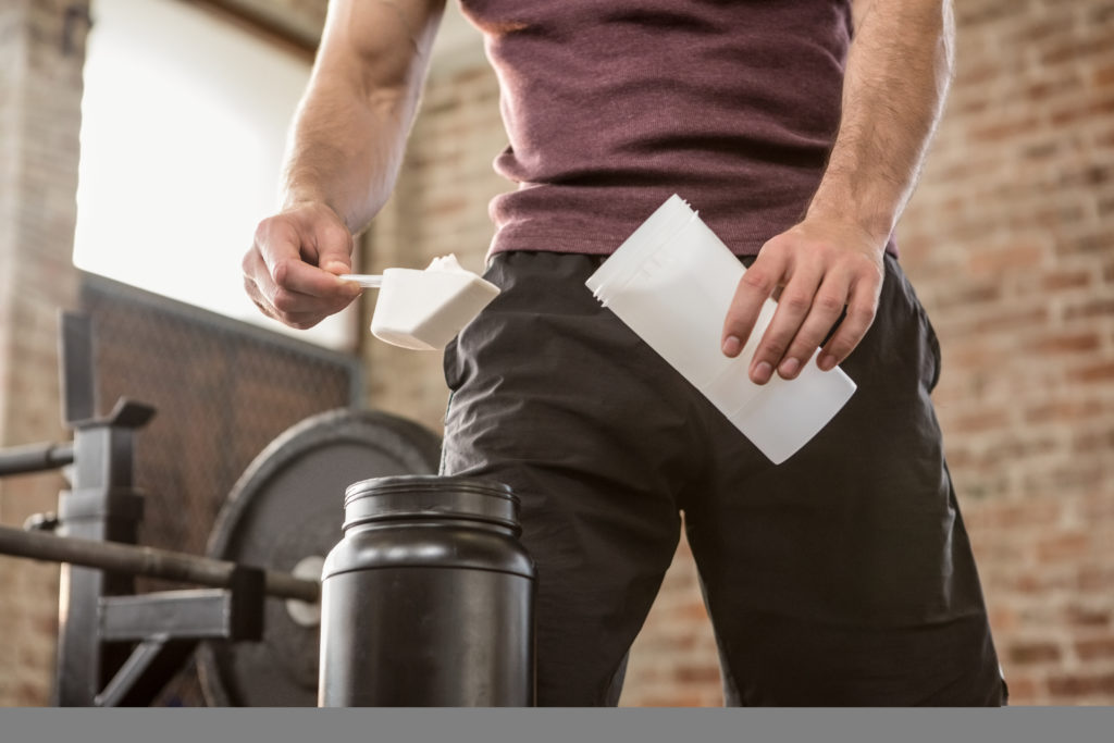 Man Making Protein Shake