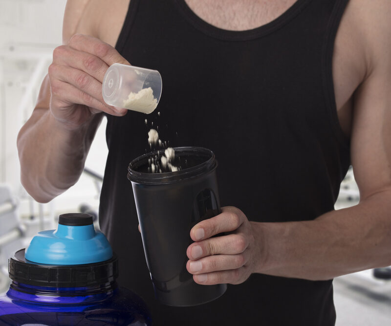 Taking hydrolyzed whey after training